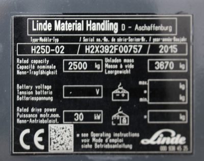 Linde H25D-02 Targa